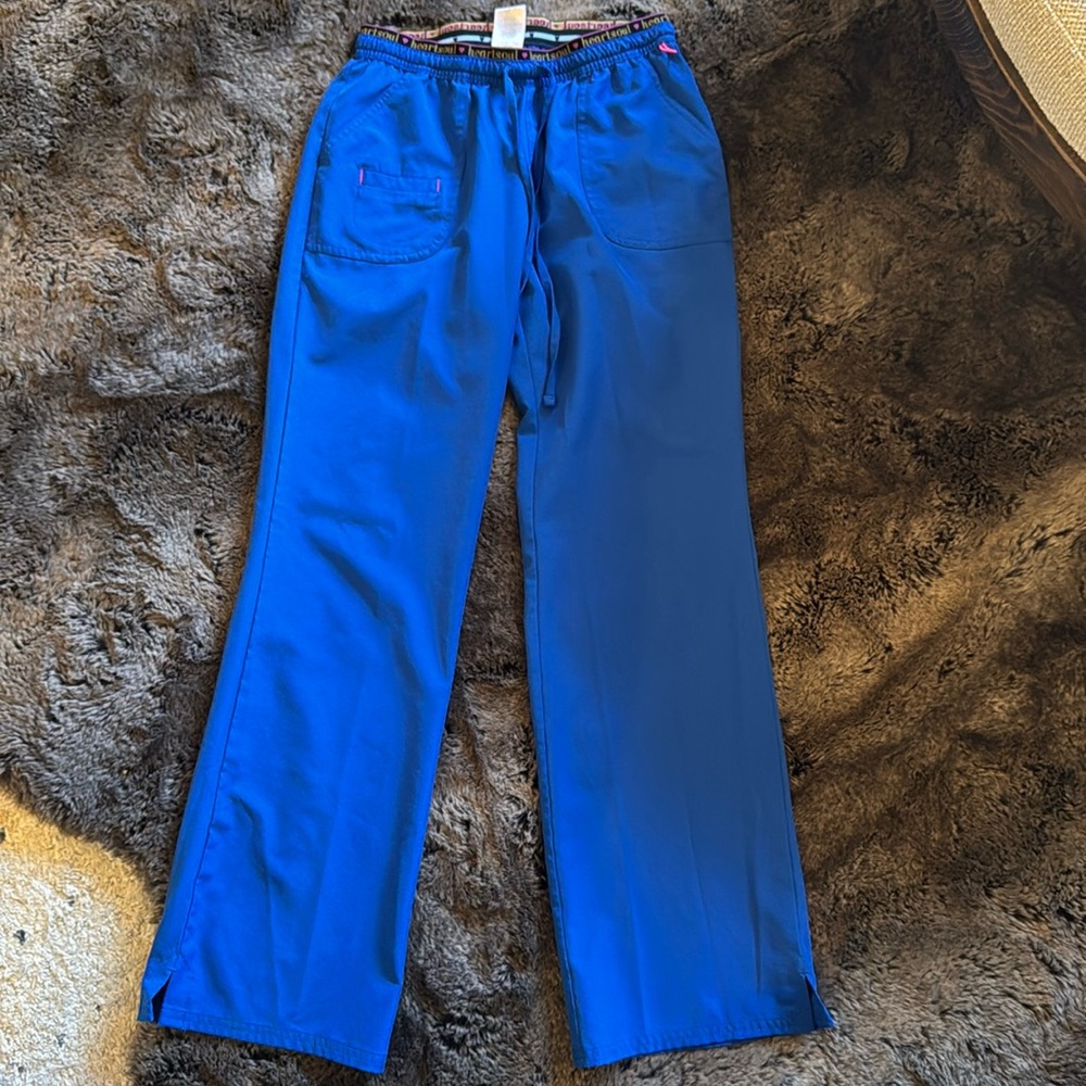 Royal blue scrub set both top and bottom included
